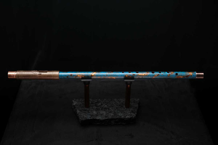 Low D Copper Flute #LDC0029 in Ocean Flame