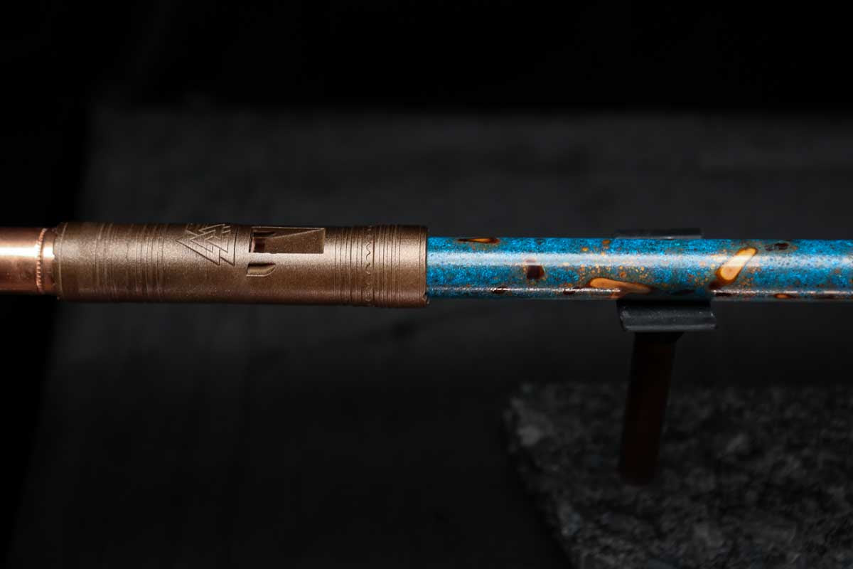 Low D Copper Flute #LDC0029 in Ocean Flame