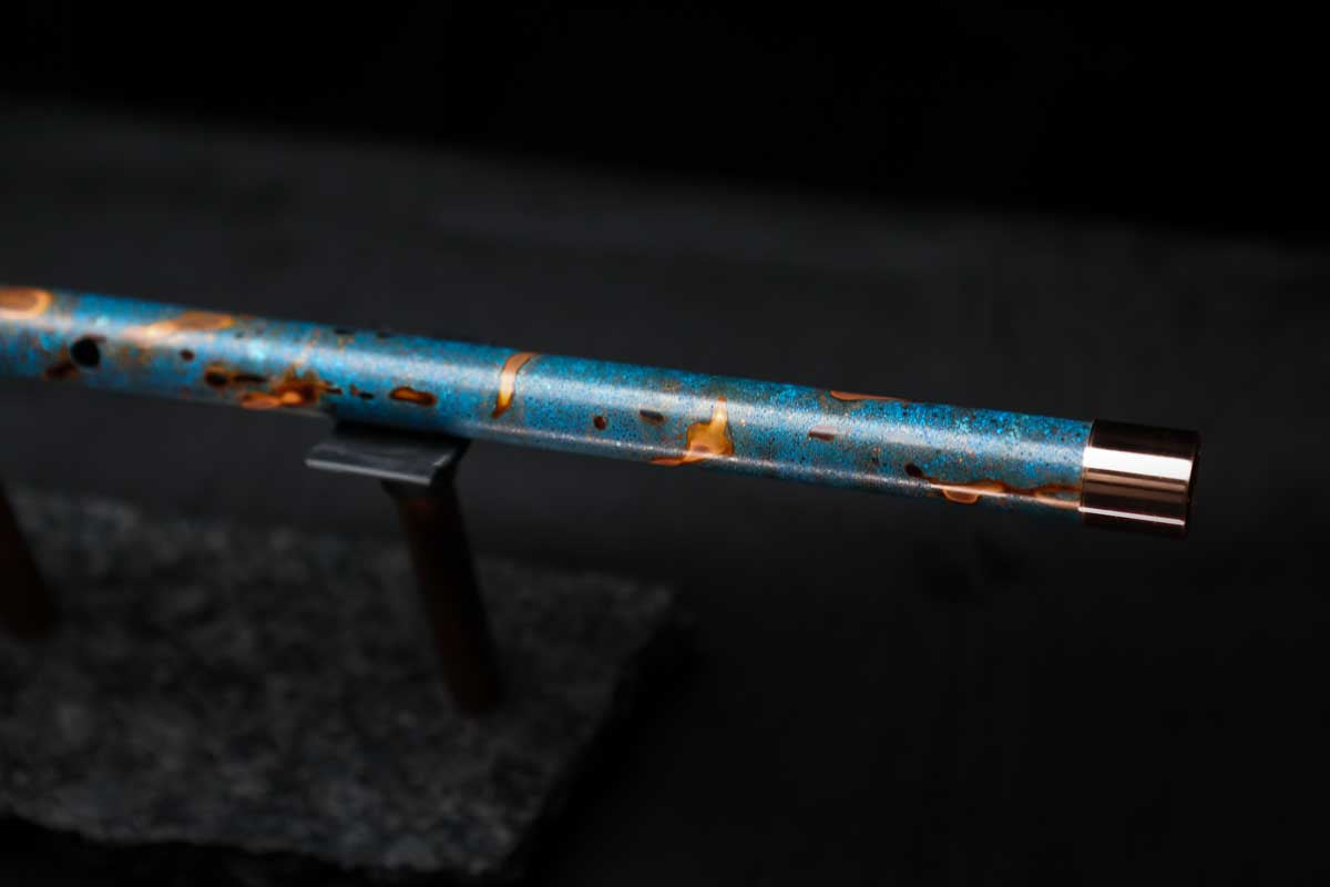 Low D Copper Flute #LDC0029 in Ocean Flame
