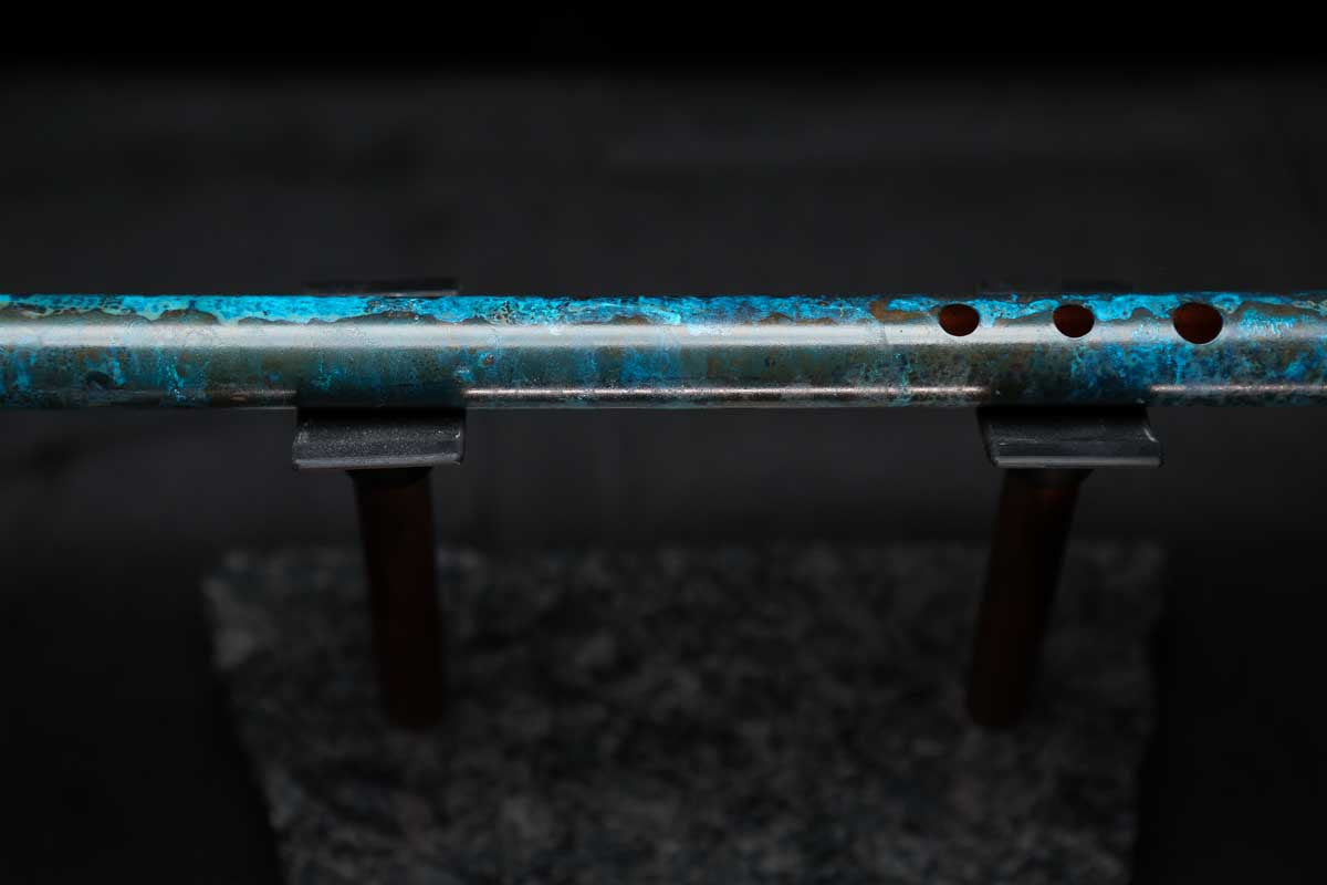 Low D Copper Flute #LDC0030 in Sapphire Abyss