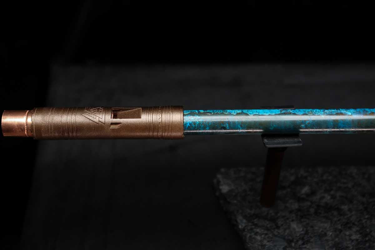 Low D Copper Flute #LDC0030 in Sapphire Abyss