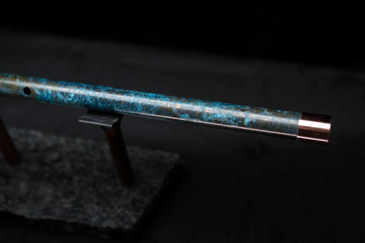 Low D Copper Flute #LDC0030 in Sapphire Abyss