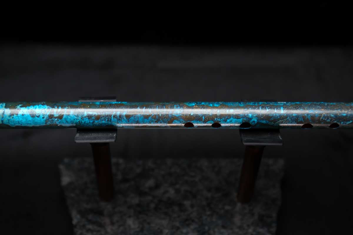 Low D Copper Flute #LDC0030 in Sapphire Abyss