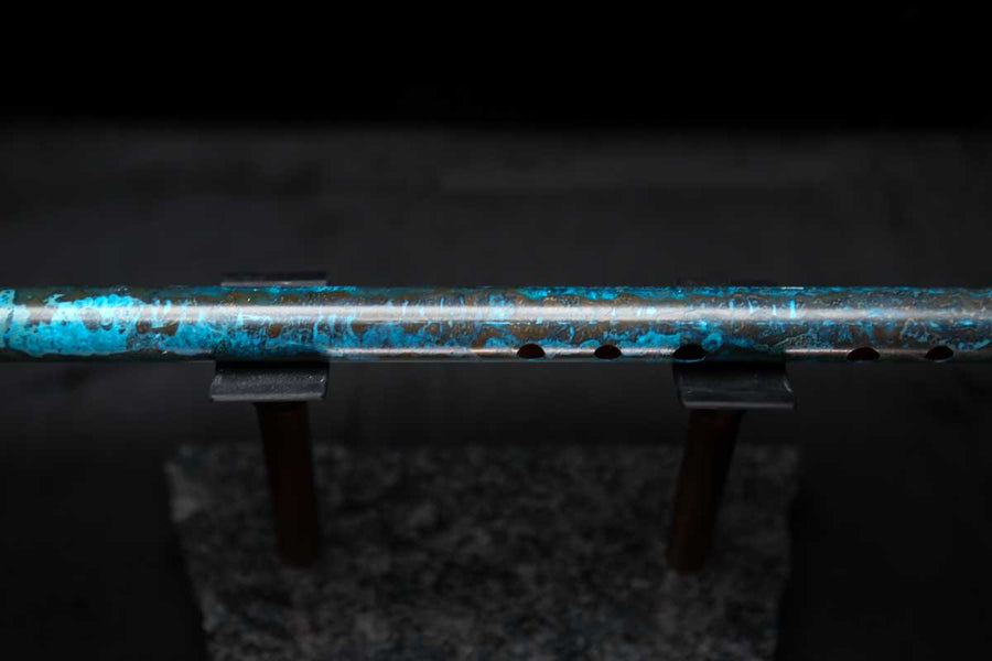 Low D Copper Flute #LDC0030 in Sapphire Abyss
