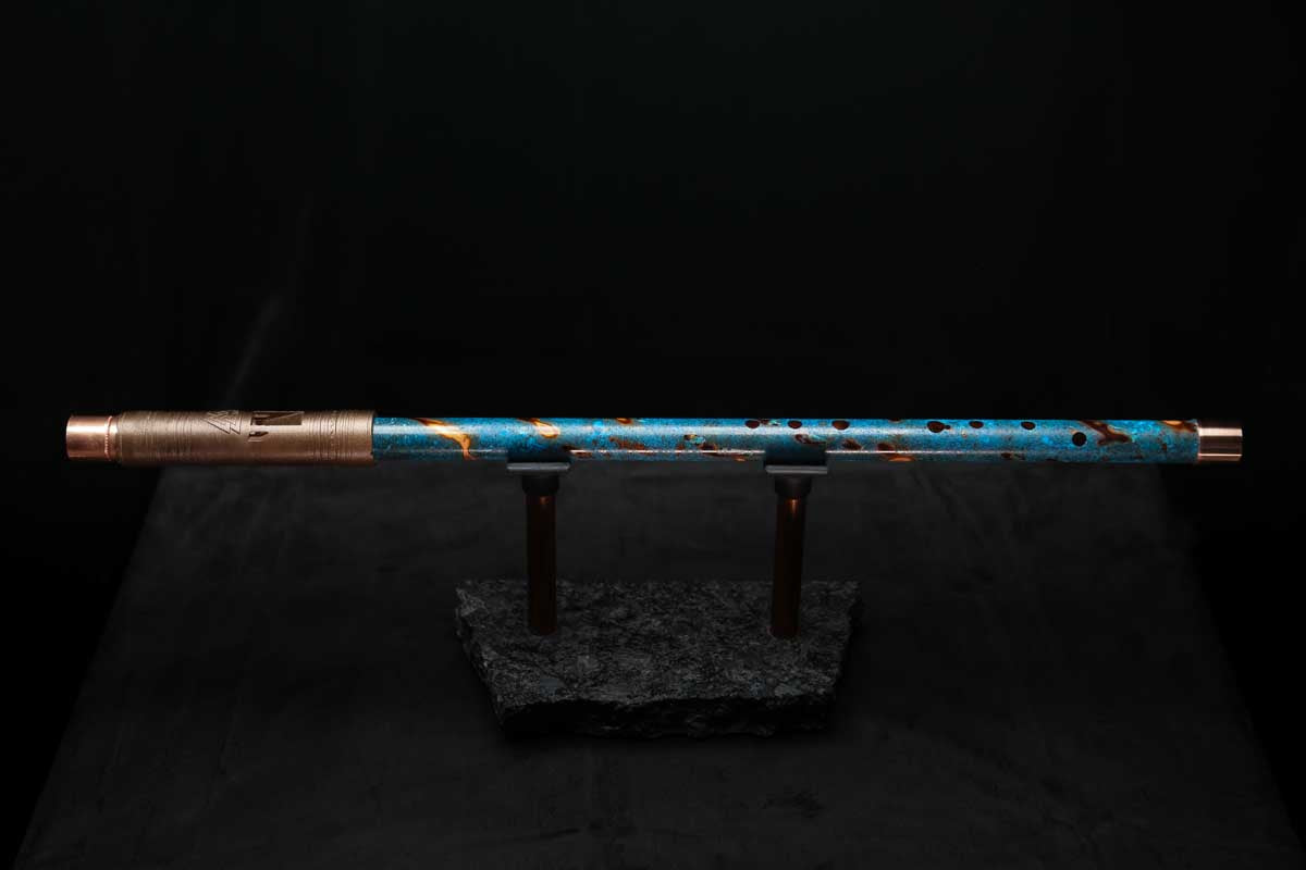 Low D Copper Flute #LDC0031 in Ocean Flame