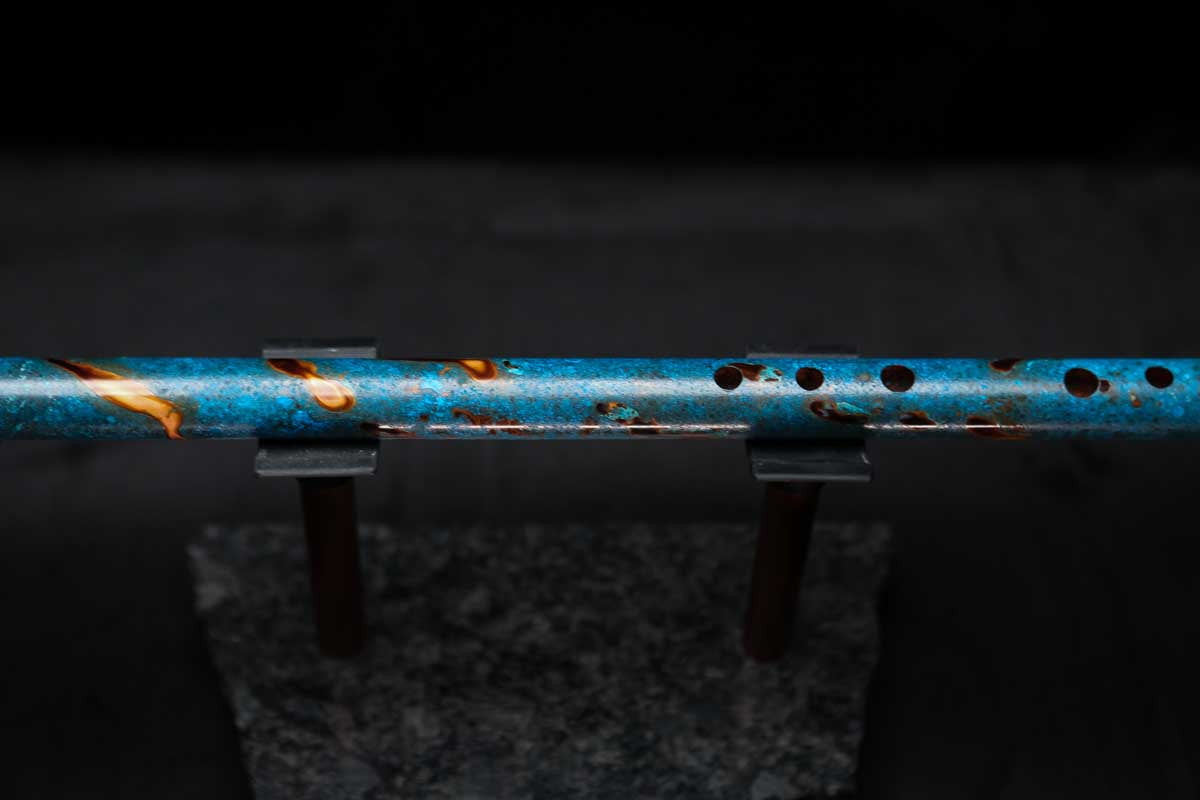 Low D Copper Flute #LDC0031 in Ocean Flame