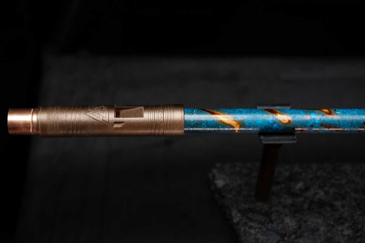 Low D Copper Flute #LDC0031 in Ocean Flame