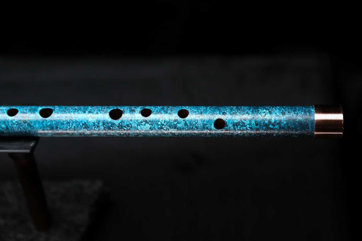 Low D Copper Flute #LDC0032 in Blue Ocean Tide