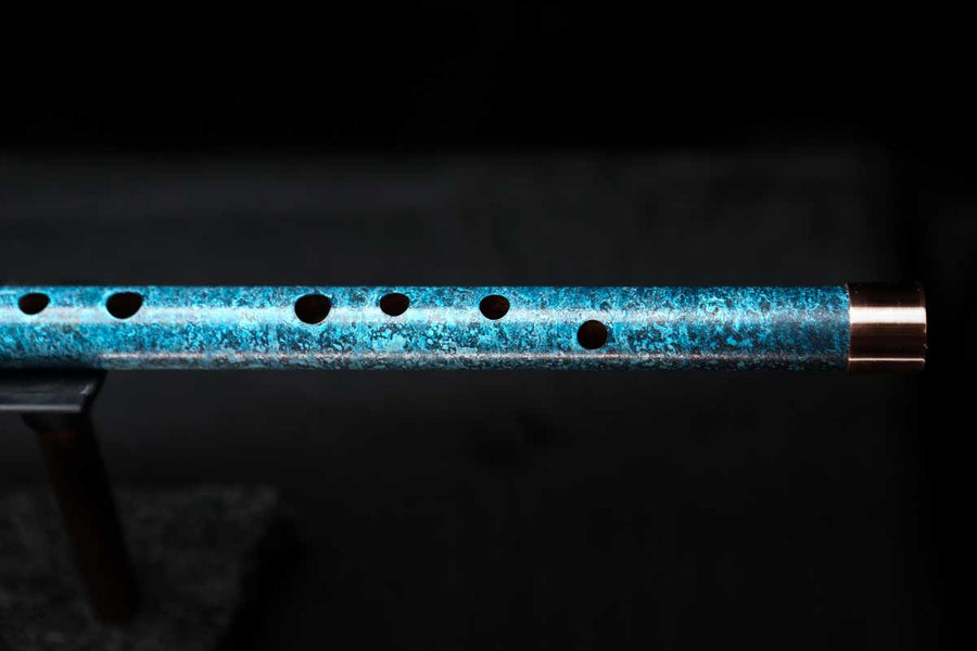 Low D Copper Flute #LDC0032 in Blue Ocean Tide