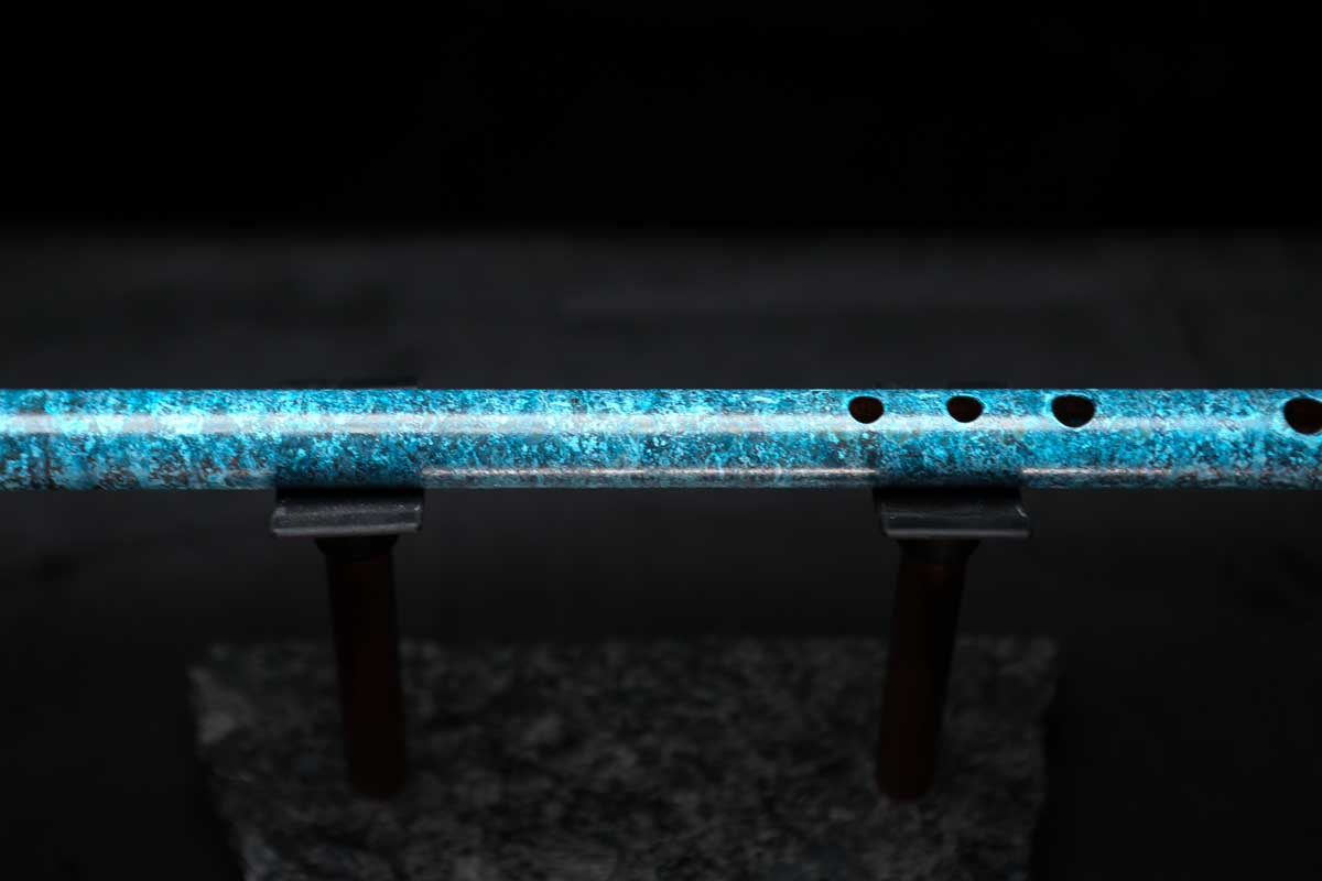 Low D Copper Flute #LDC0032 in Blue Ocean Tide