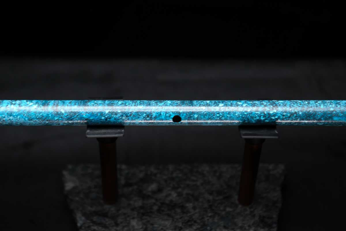 Low D Copper Flute #LDC0032 in Blue Ocean Tide
