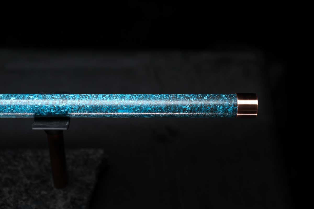Low D Copper Flute #LDC0032 in Blue Ocean Tide