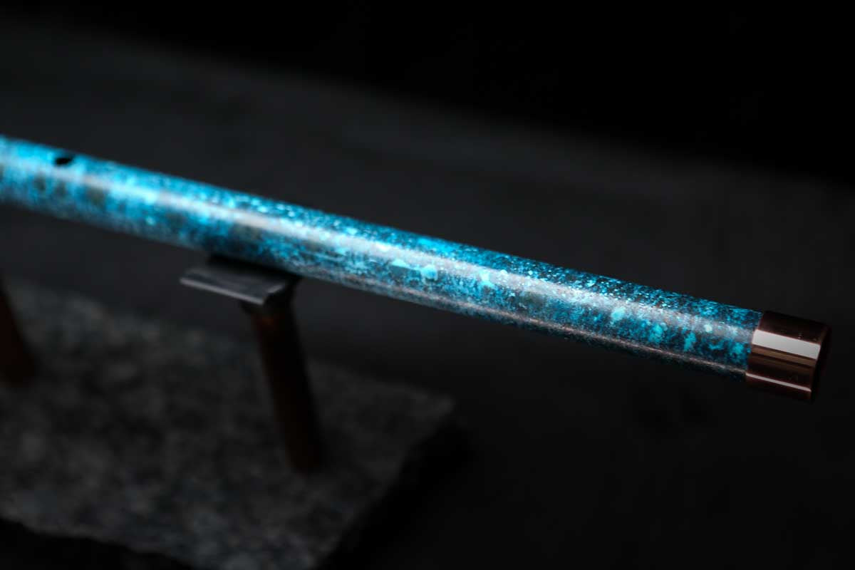 Low D Copper Flute #LDC0032 in Blue Ocean Tide