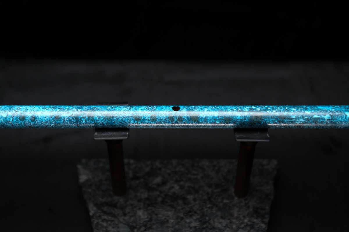 Low D Copper Flute #LDC0032 in Blue Ocean Tide