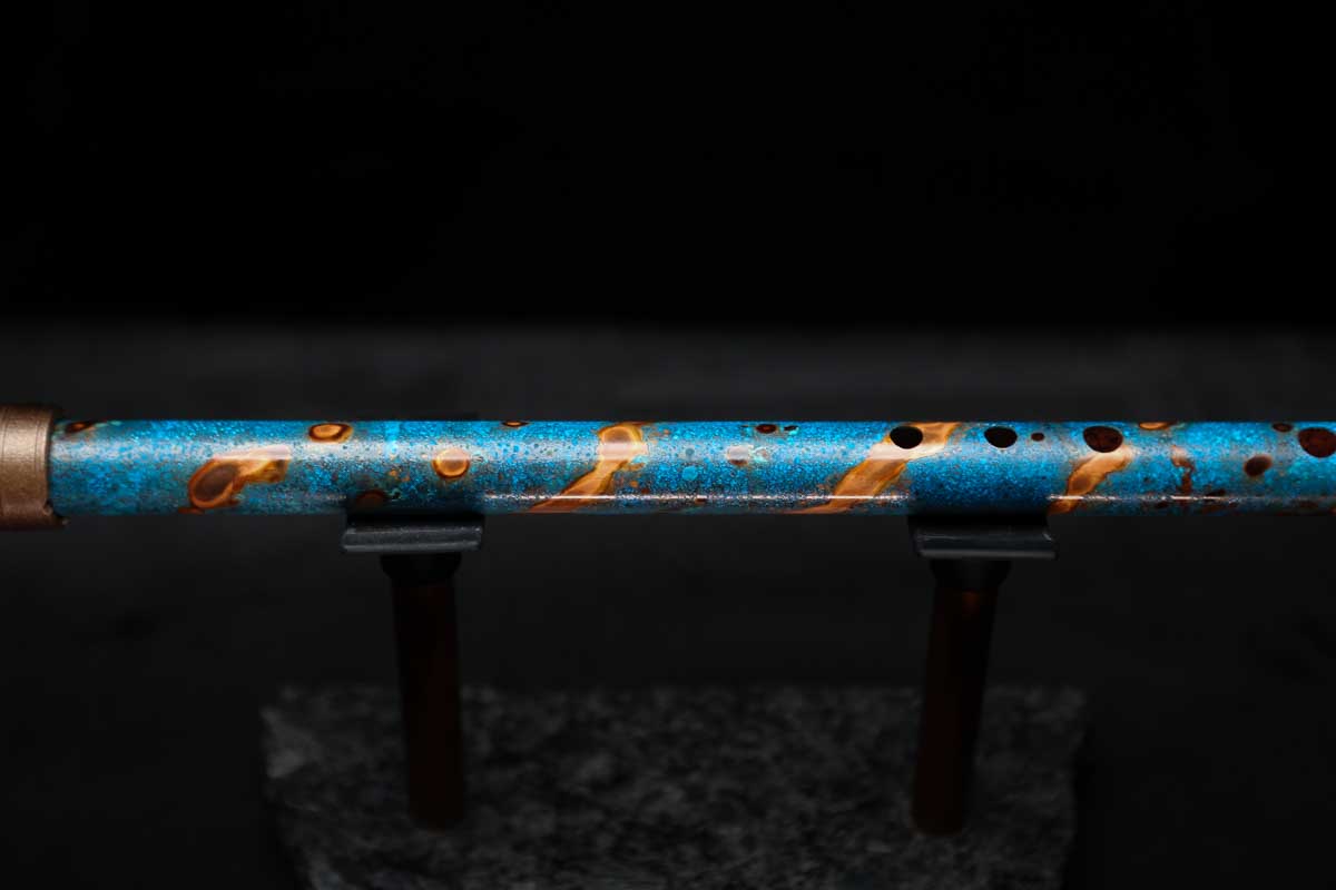 Low D Copper Flute #LDC0033 in Ocean Flame Helix