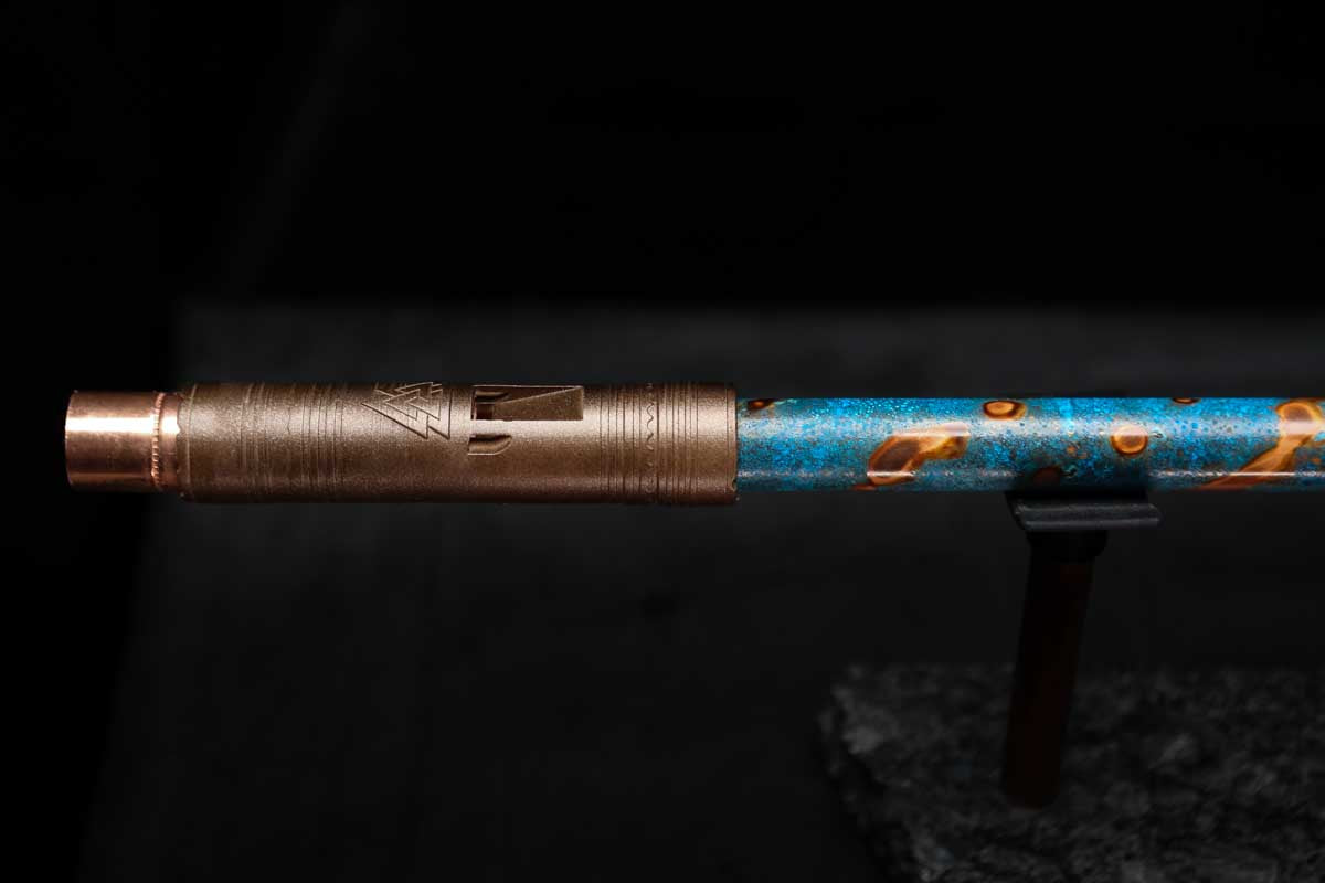 Low D Copper Flute #LDC0033 in Ocean Flame Helix