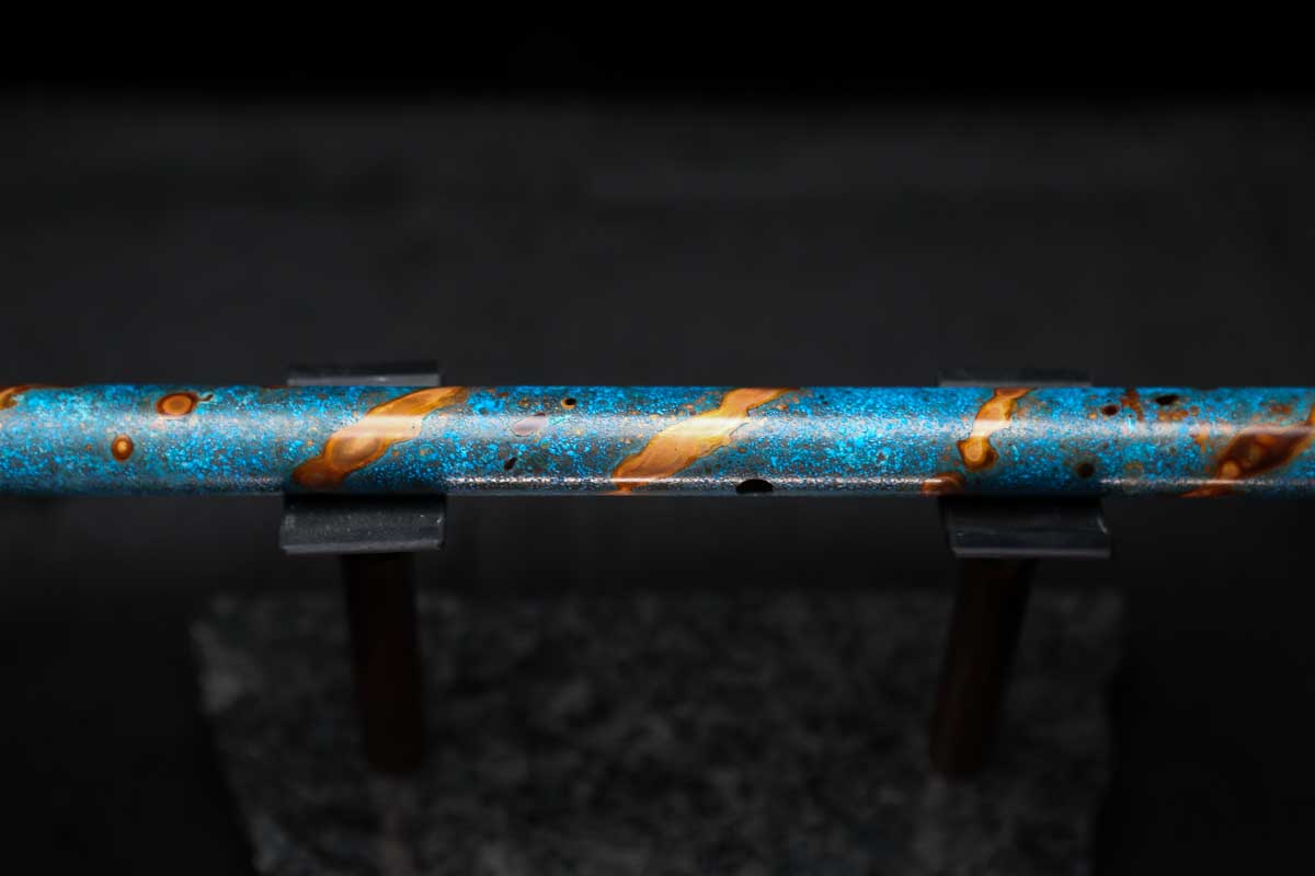 Low D Copper Flute #LDC0033 in Ocean Flame Helix
