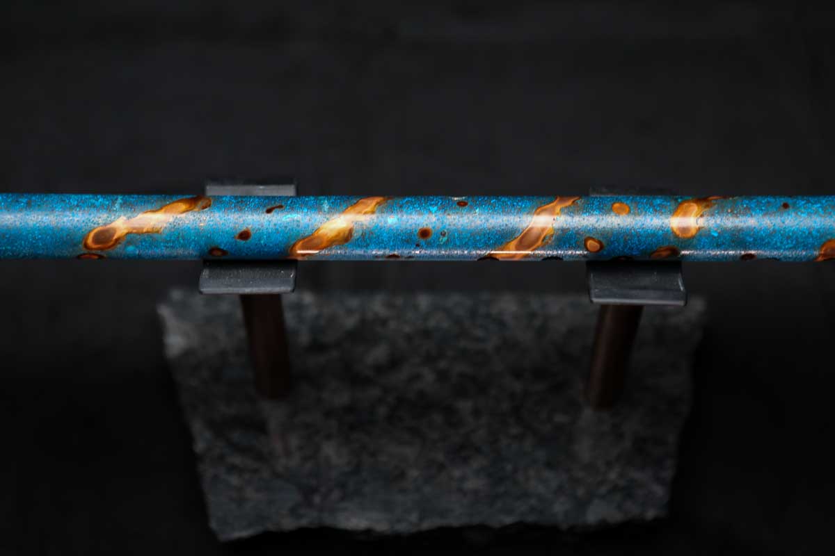 Low D Copper Flute #LDC0033 in Ocean Flame Helix