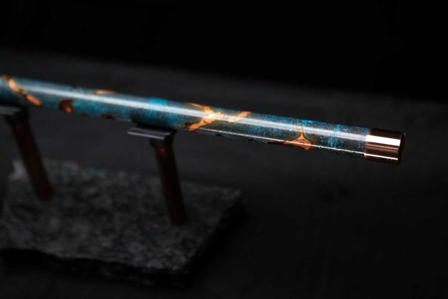 Low D Copper Flute #LDC0034 in Galaxy Flame