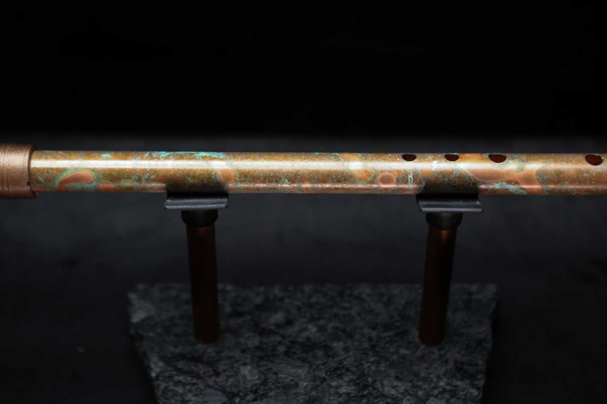 Low D Copper Flute #LDC0018 in Turquoise Reef