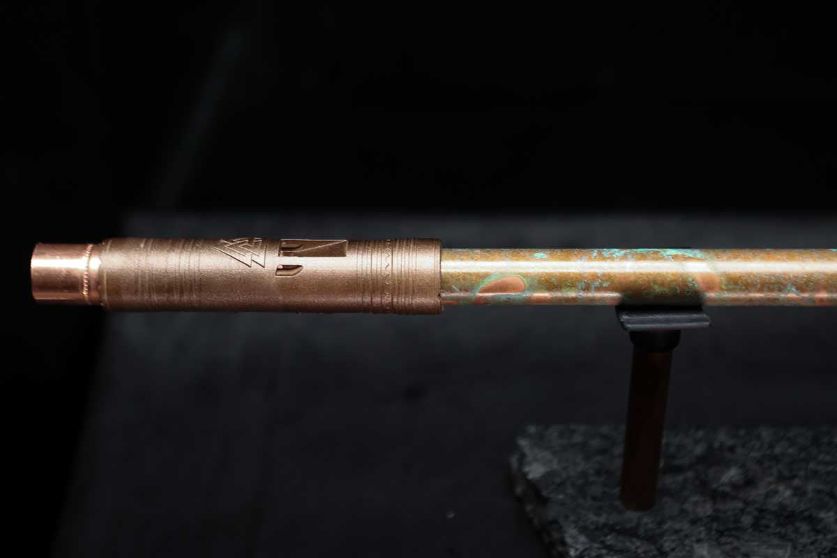 Low D Copper Flute #LDC0018 in Turquoise Reef