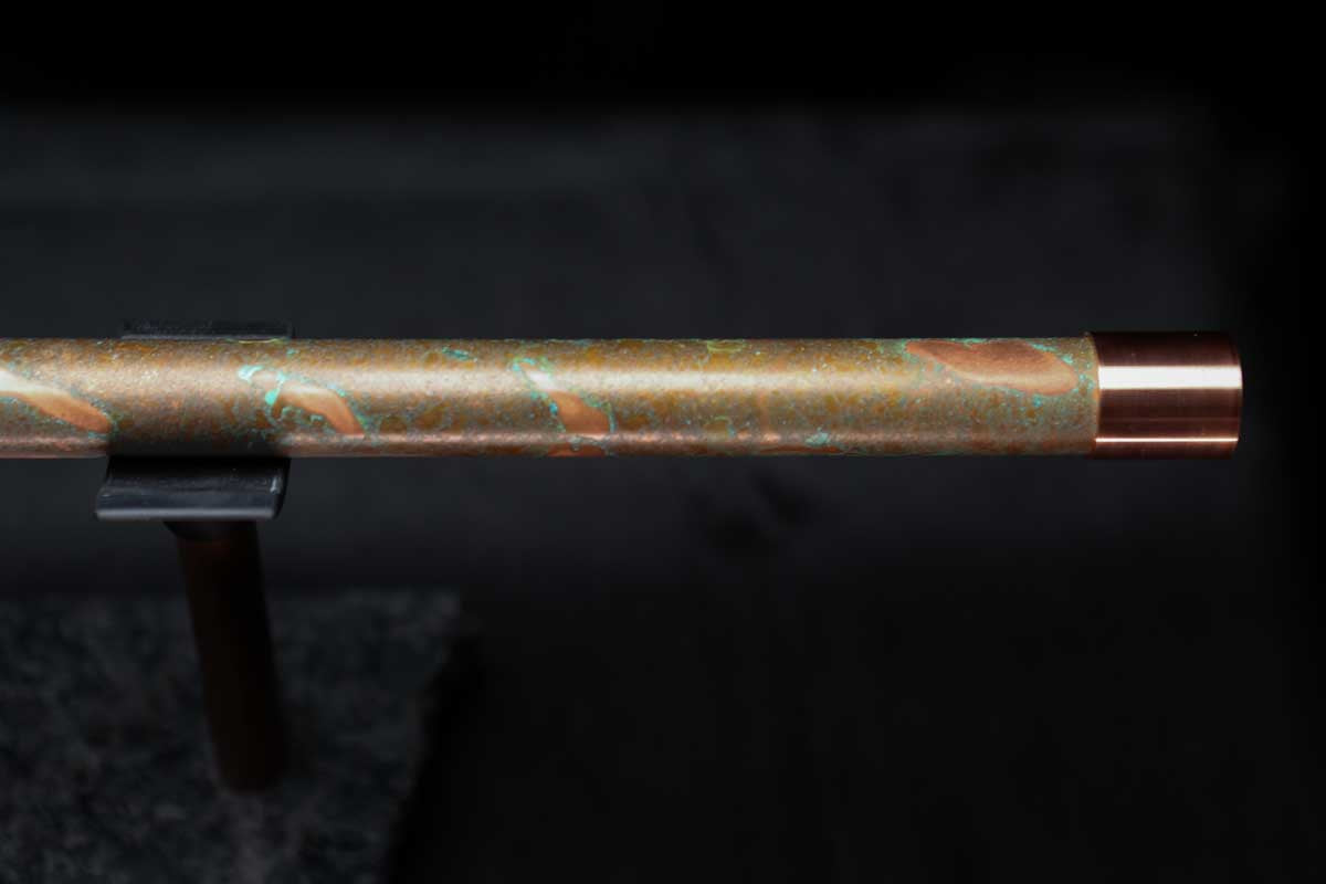 Low D Copper Flute #LDC0018 in Turquoise Reef