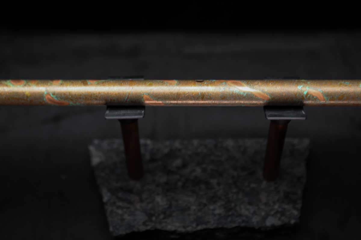 Low D Copper Flute #LDC0018 in Turquoise Reef