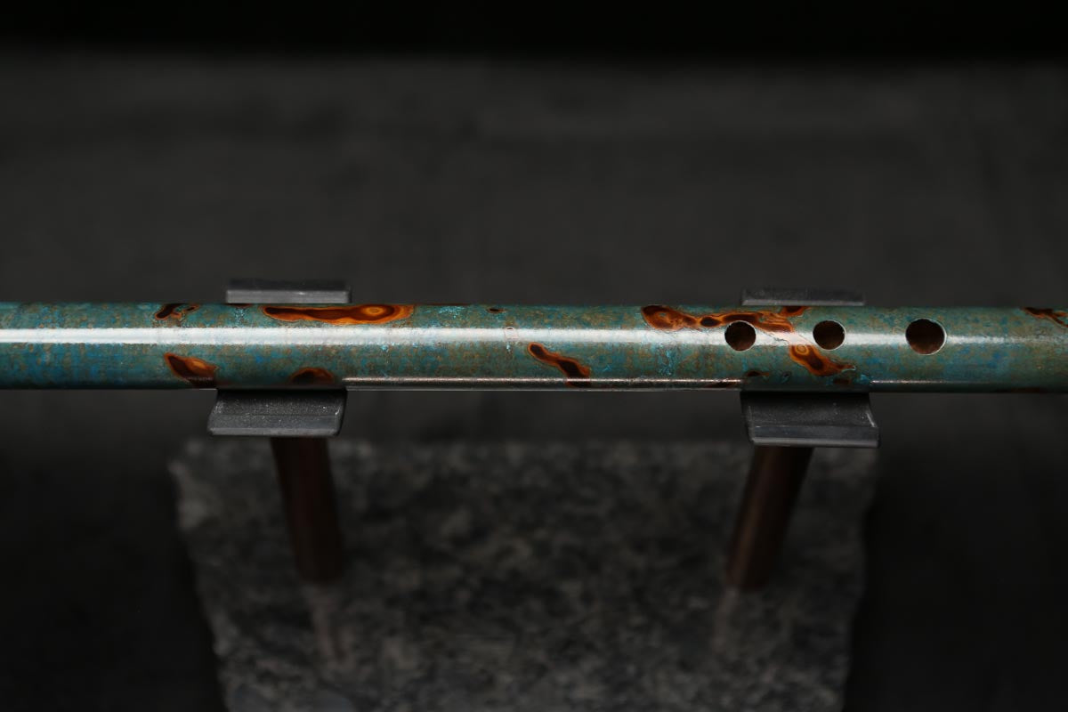 Low D Copper Flute #LDC0036 in Turquoise Burl
