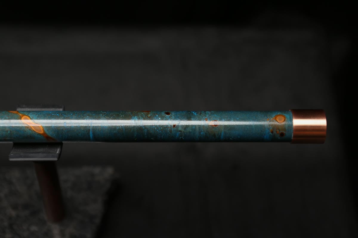 Low D Copper Flute #LDC0039 in Turquoise Reef