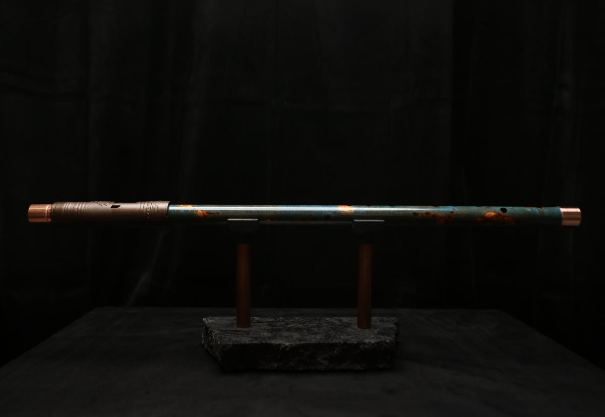Low D Copper Flute #LDC0041 in Forest Flame