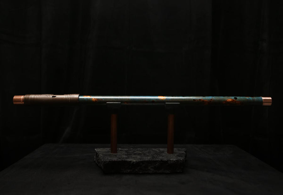 Low D Copper Flute #LDC0041 in Forest Flame