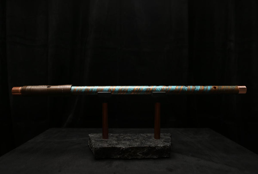 Low D Copper Flute #LDC0043 in Typhoon Spiral