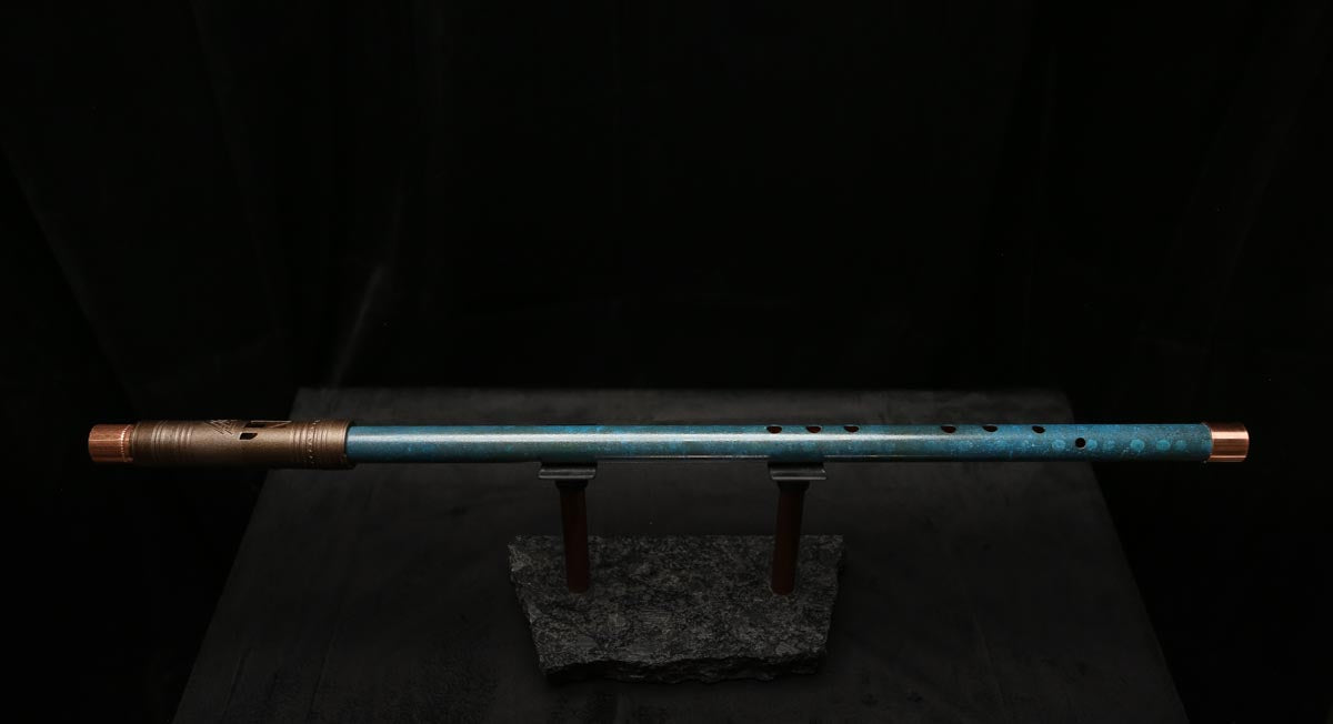 Low C Copper Flute #0113 in Dark Ocean Tide