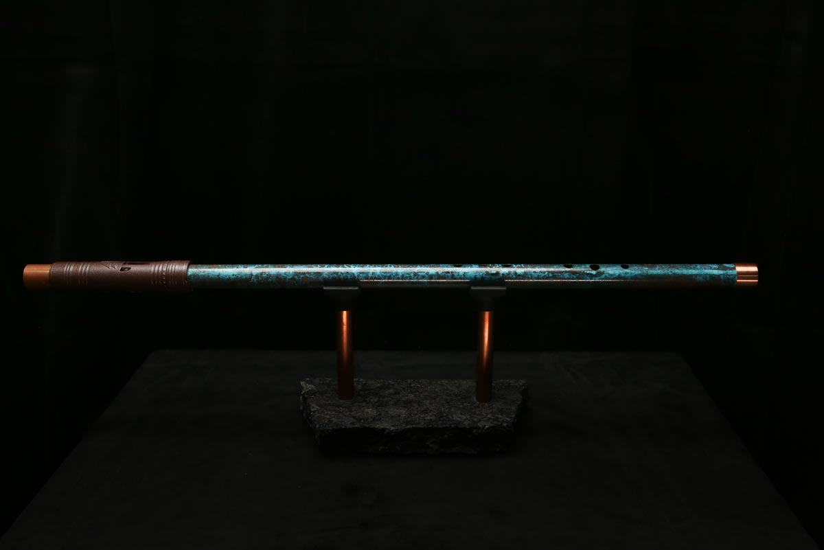 Low C Copper Flute #0118 in Dark Ocean Storm