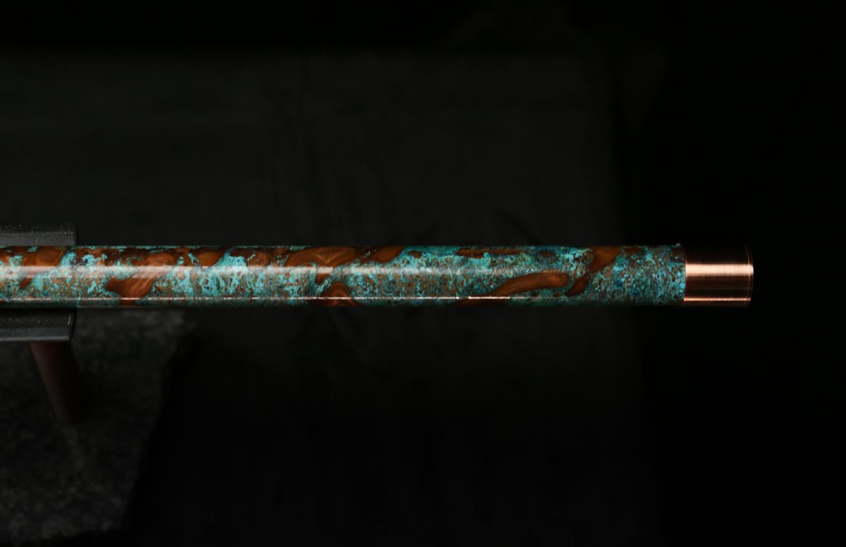 Low C Copper Flute #0120 in Turquoise Storm
