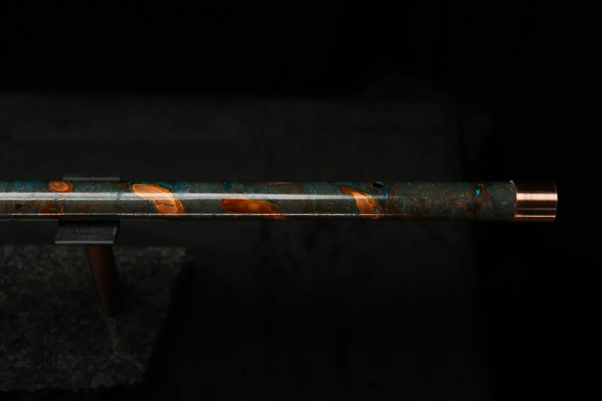 Low C Copper Flute #0123 in Forest Flame
