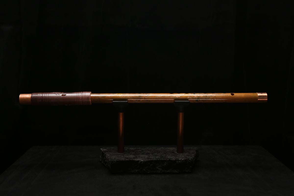 High F (Lullaby) Copper Flute #LE0068 in Emerald Desert