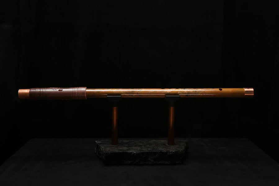 High F (Lullaby) Copper Flute #LE0068 in Emerald Desert