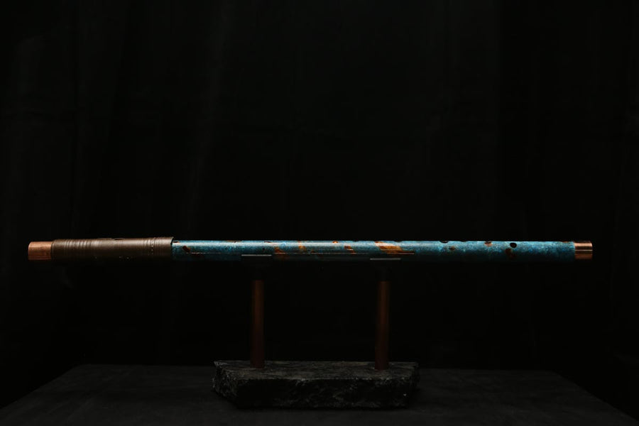 Low D Copper Flute #LDC0025 in Ocean Flame