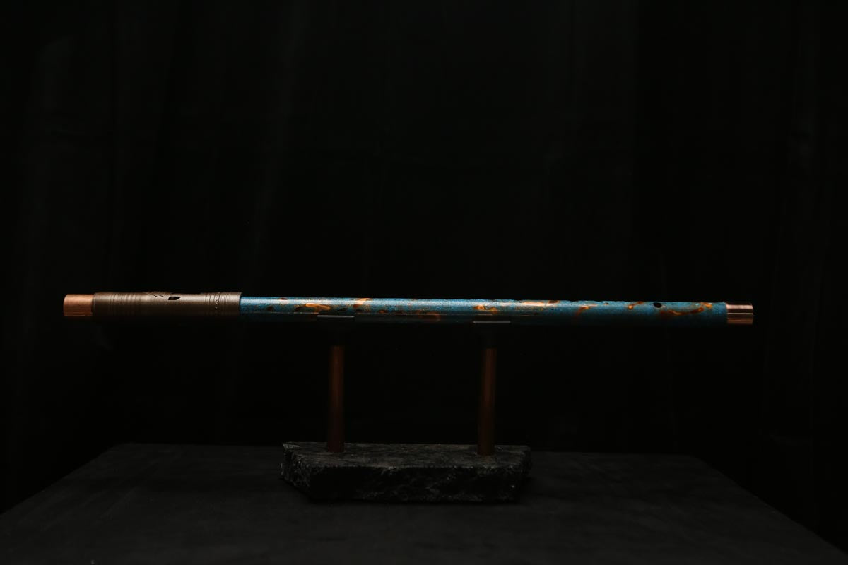 Low D Copper Flute #LDC0049 in Ocean Flame