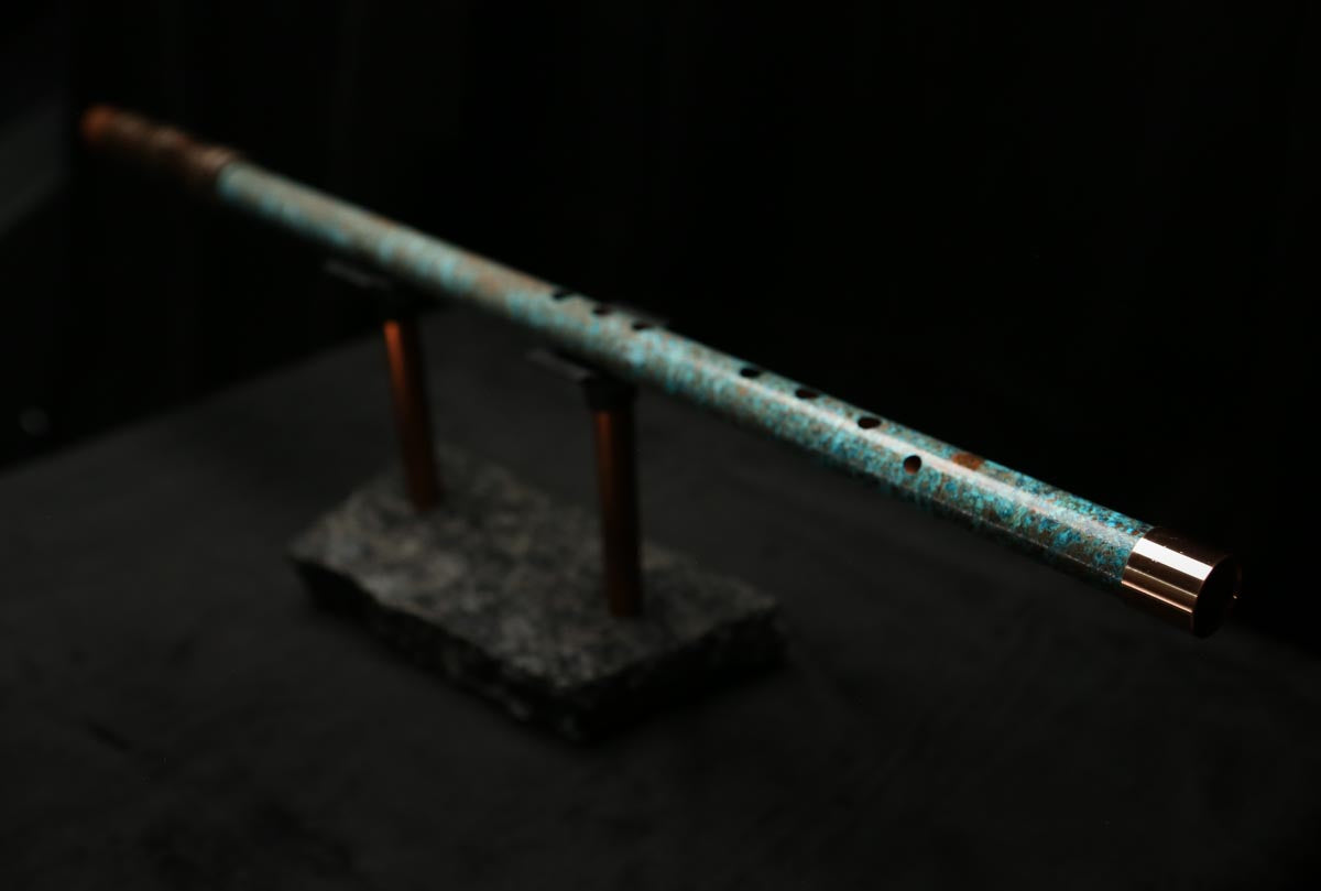 Low C Copper Flute #0124 in Ocean Storm