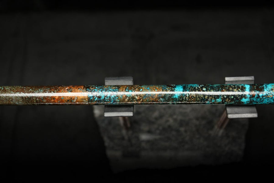 Low C Copper Flute #0128 in Gilded Ocean Storm w/Spiral End-piece