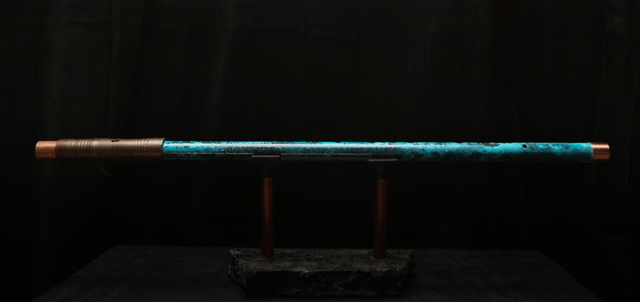 Low C Copper Flute #0129 in Ocean Power