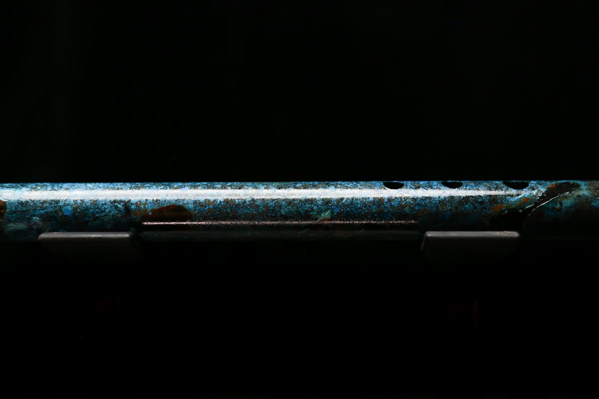 Antarctica Edition |  Low D Copper Flute in Dark Ice Burl #AE04