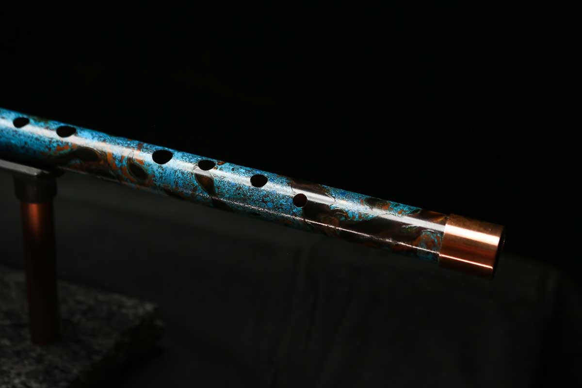 Low D Copper Flute #LDC0051 in Dark Ice Burl