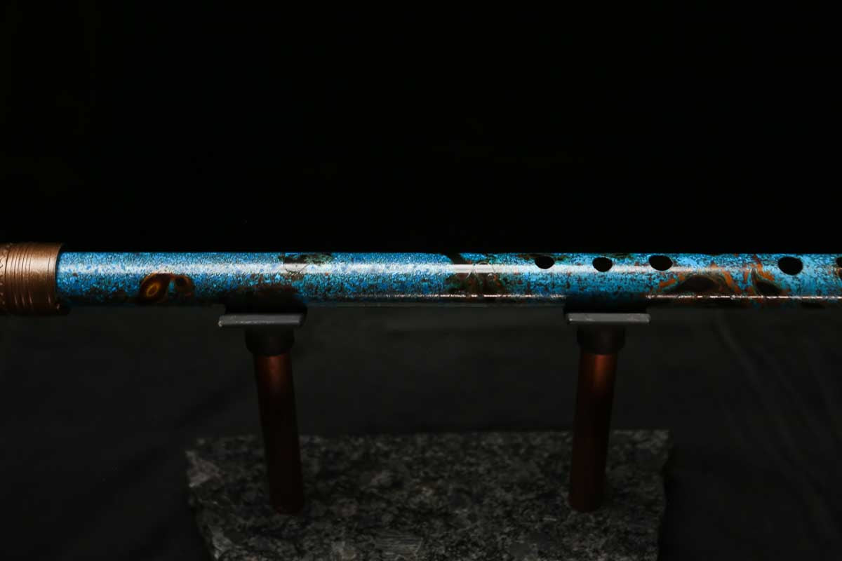 Low D Copper Flute #LDC0051 in Dark Ice Burl