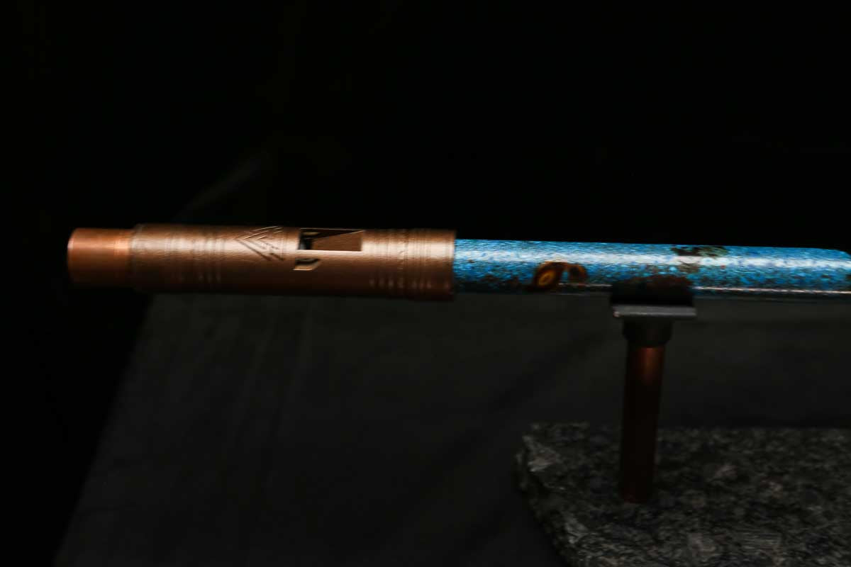 Low D Copper Flute #LDC0051 in Dark Ice Burl