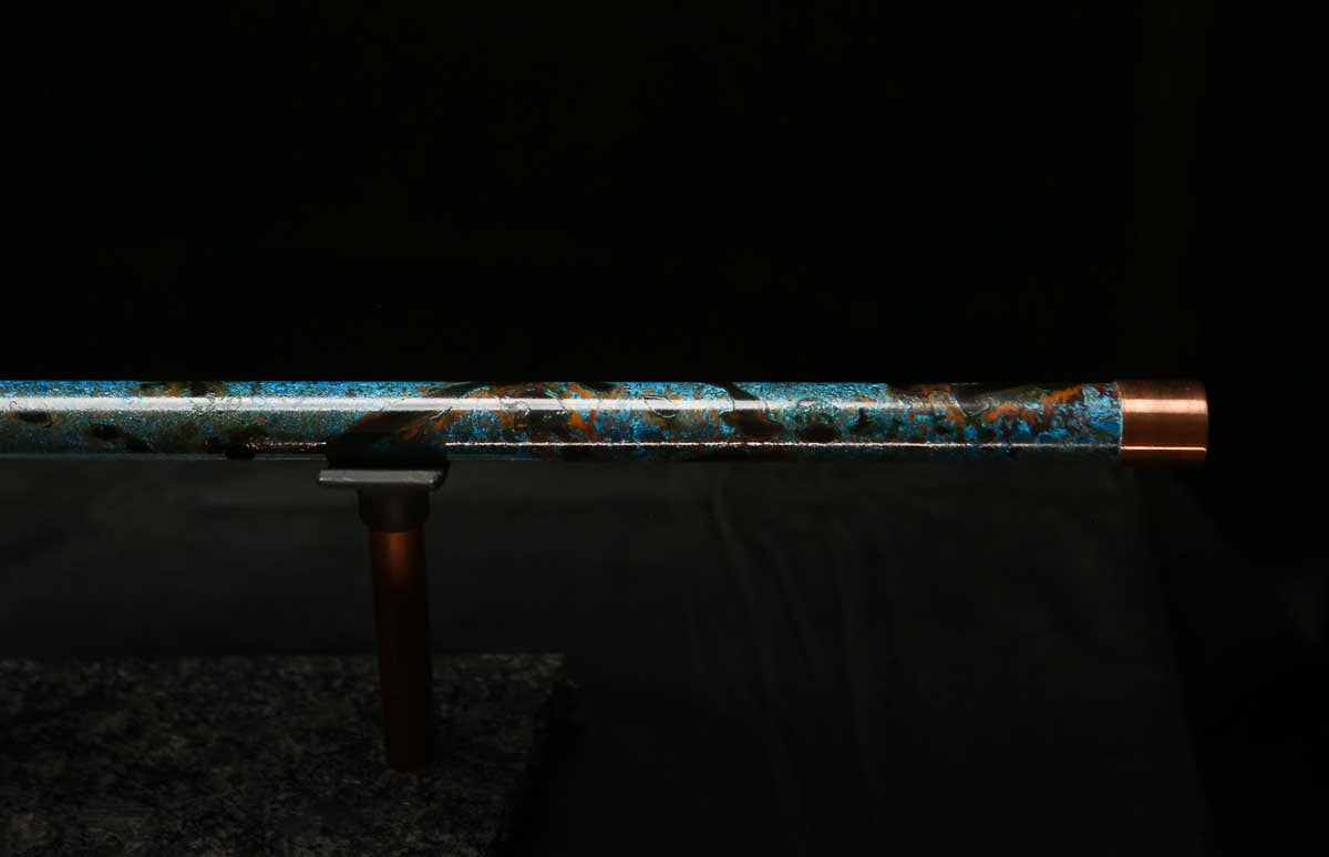 Low D Copper Flute #LDC0051 in Dark Ice Burl