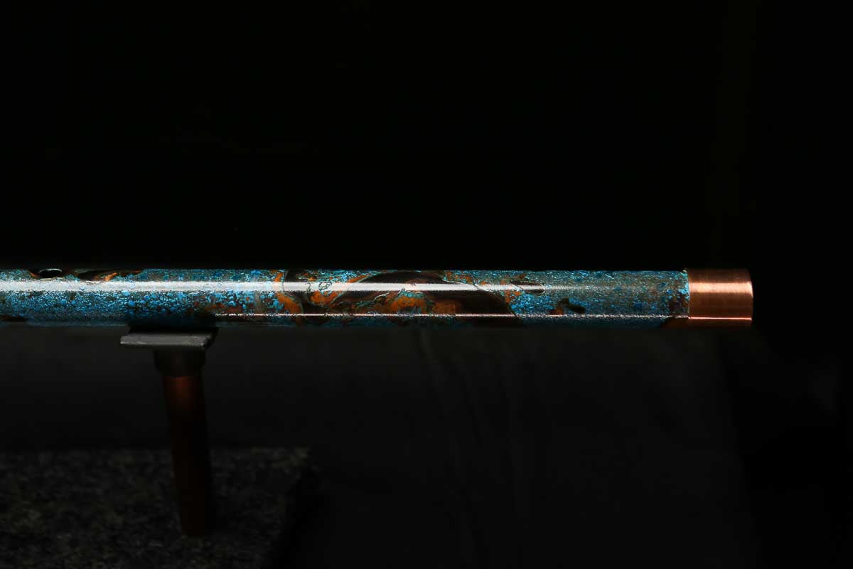 Low D Copper Flute #LDC0051 in Dark Ice Burl