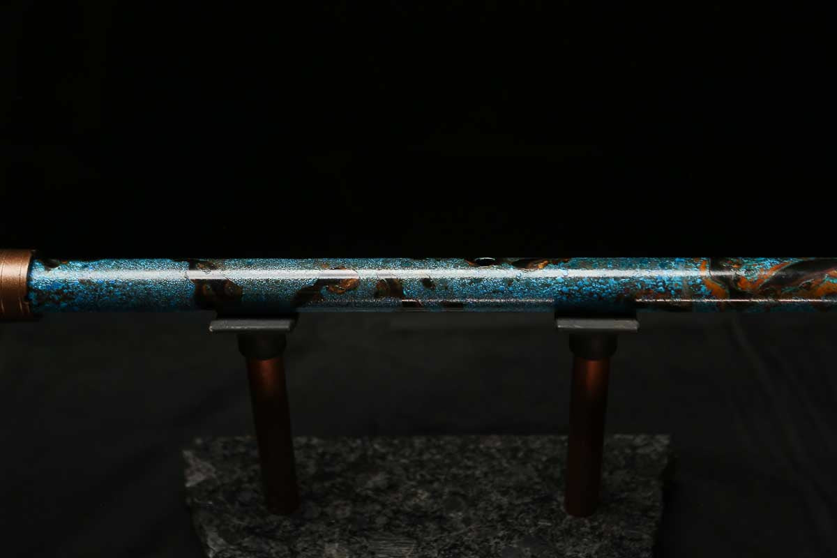 Low D Copper Flute #LDC0051 in Dark Ice Burl